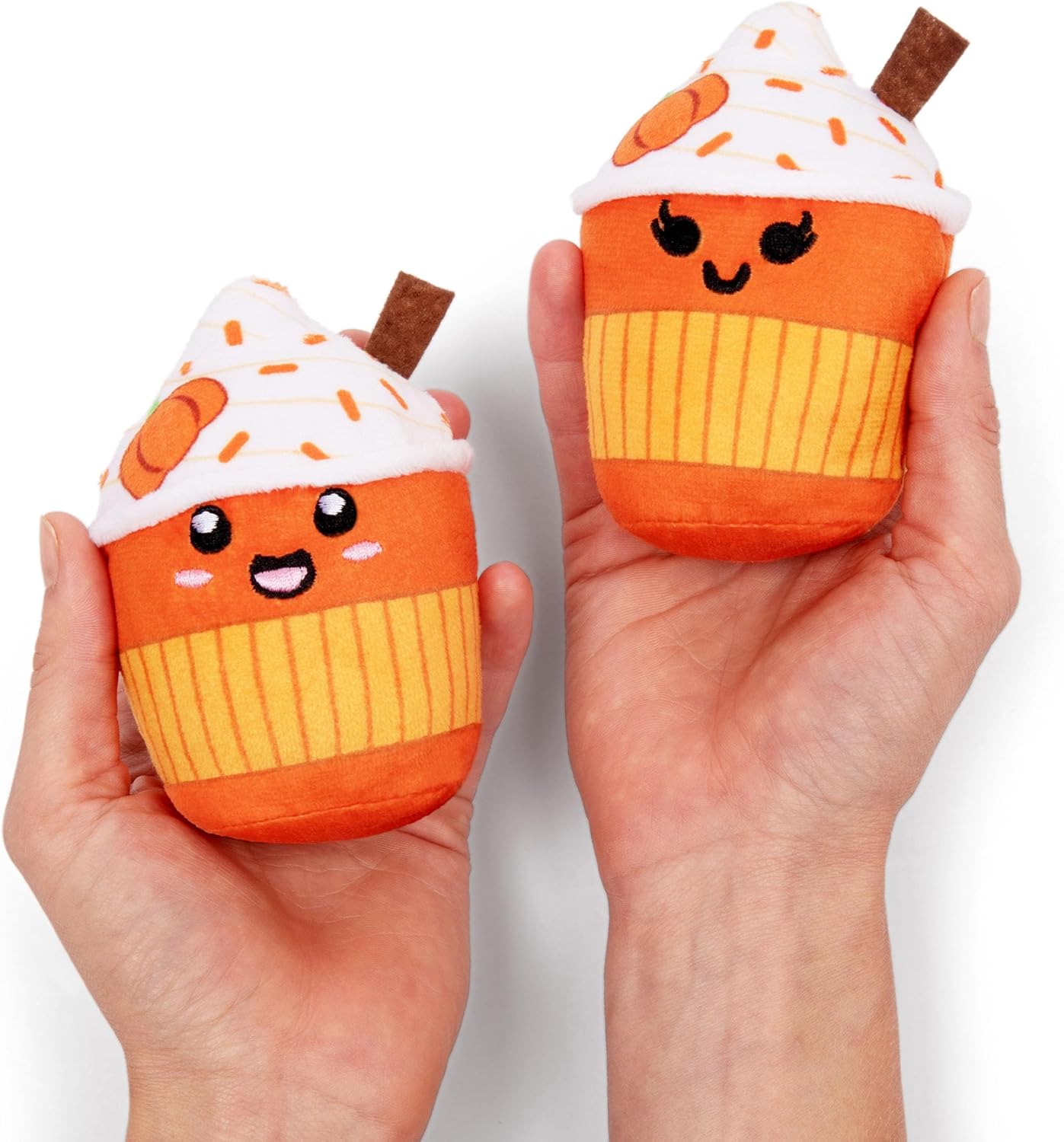Relatable Emotional Support Lattes - Soft Fall Plushies for All Ages | Perfect Back-to-School Gift Set with 5 Plushies and Basket