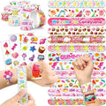Candyland | 60 PCS Party Favors Set - 36 Temporary Tattoos & 24 Slap Bracelets for Kids, Ideal for Baby Showers & Birthday Parties