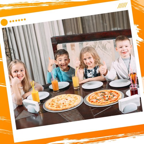 Nuogo 5 Pcs 18 Inch Pizza Pan with Holes Aluminum Mesh Pizza Screen Seamless Round Tray for Oven Nonstick Baking Sheet for Kitchen Bakery Restaurant BBQ Party Cookware Supplies