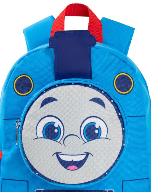 THOMAS & FRIENDS Boys Backpack | Blue & Red Backpack with Adjustable Straps | 3D Train Practical Luggage Sports Pre School Bag