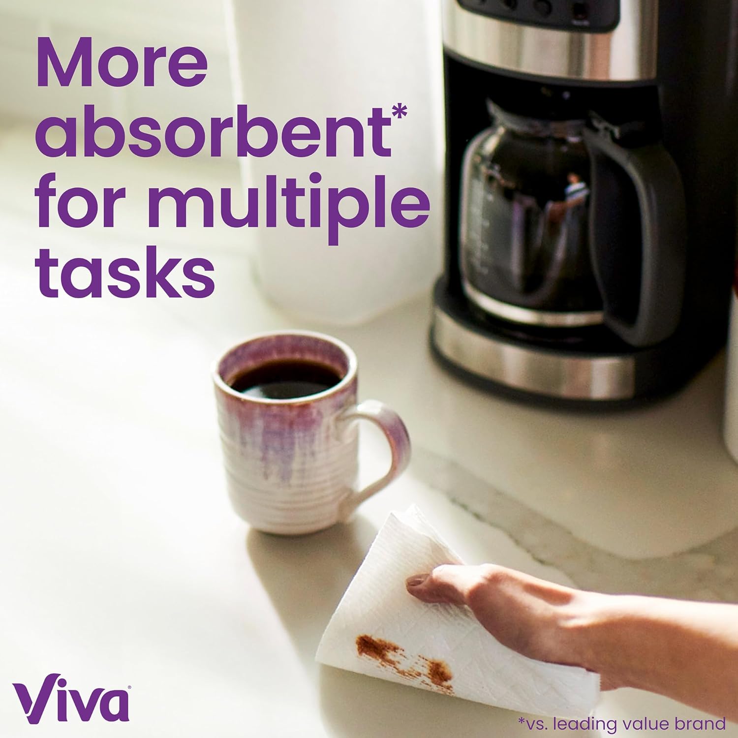 Viva Multi-Surface Cloth Paper Towels - 24 Double Rolls | 110 Sheets Per Roll for Ultimate Cleanliness