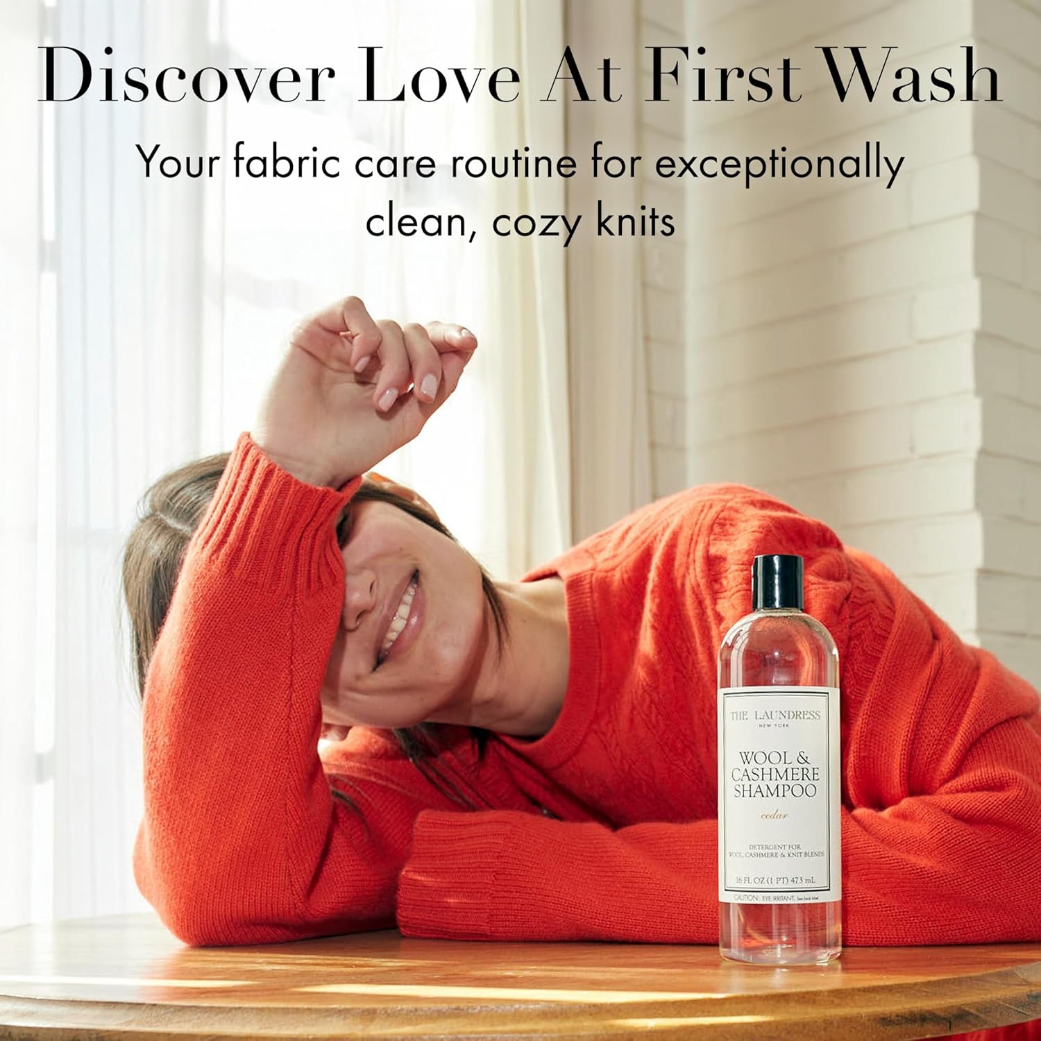 The Laundress Wool & Cashmere Shampoo - Concentrated Liquid Detergent for Delicate Fabrics | 31 Loads, Cedar Scent