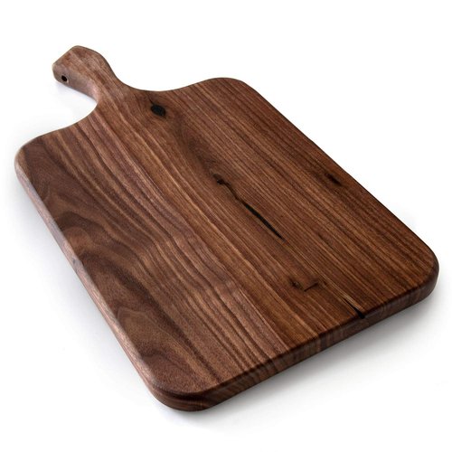 Brazos Home Dark Walnut Wood Cutting Board for Kitchen, Seasoned, Chopping Board, Wood Cheese Board, Charcuterie Platter, Ideal for Serving or Chopping Fruit, Vegetables, Cheese or Meat, 16 x 8, Large