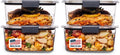 Rubbermaid Brilliance Food Storage Containers - Airtight & Leak-Proof, 4.7 Cup, Medium Deep, 4 Count
