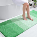 OLANLY Bathroom Runner Rug - Extra Soft Microfiber, Quick Dry & Machine Washable | 59x24 Inches, Green