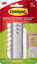 Command 5 lb Universal Picture Hanger - Damage-Free Home Decor Solution with 3 Frame Hangers & 6 Strips