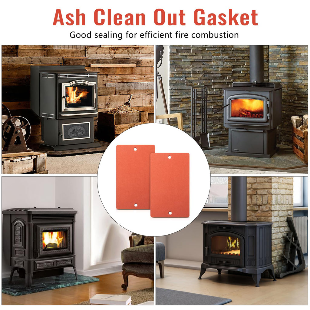 Pellet Stove Ash Cleanout Gasket 88177 Replacement for Ashley AP5790 & Vogelzang VG5770, VG5790 Ash Cleanout Cover Gasket Pellet Stove Gasket Parts, 2 Pack