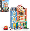 Lumibricks Building Bricks Set - City Town Modular Dollhouse with LED Light Display | 3086 Pcs Construction Kit for Adults & Teens