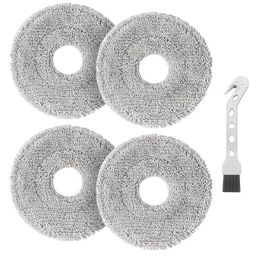 4-Pack L40 Ultra Mop Pads Replacement: for Dreame X30 Ultra/X40 Ultra/L30 Ultra/L20 Ultra/L10s Ultra/L10s Pro Ultra/X40 Master/ Robot Vacuum, MOVA S10/S10 Plus/P50 Pro/P10/P10 Pro Ultra, Washable Pad