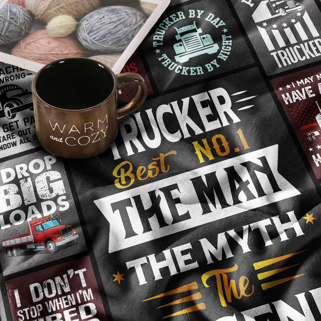 AIYUBOFUN Truck Driver/Trucker Gifts for Men Blanket 60" x 50", Truck Driver/Trucker Gifts, Gifts for Truck Drivers Men, Trucke Driver Appreciation Gifts