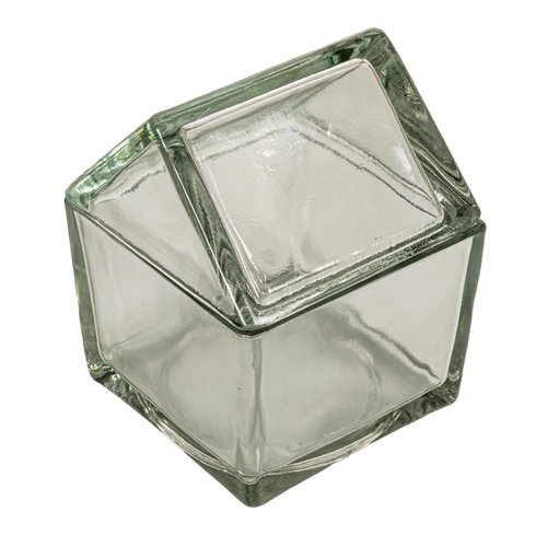 Creative Co-Op 20-Ounce Glass House Shaped Jar with Lid, Clear