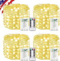 Skiennix 80FT 240LED Fairy Lights - Battery Operated with Remote & Timer | 8 Modes for Indoor/Outdoor Use, Warm White