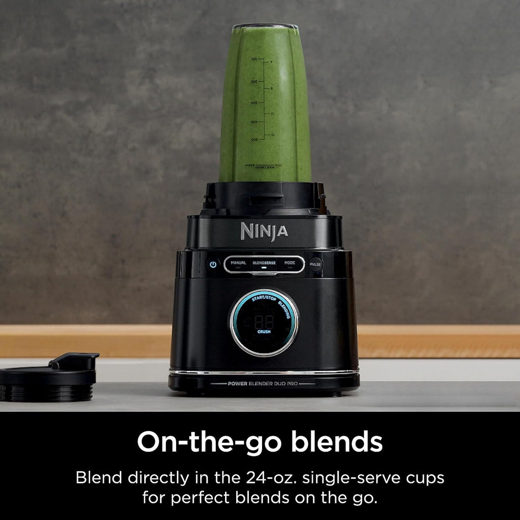Ninja Blender & Food Processor - All-in-One Kitchen Appliance for Smoothies & More | 72 oz. Pitcher & (2) 24 oz. To-Go Cups | 1800 Watt | Black | TB301