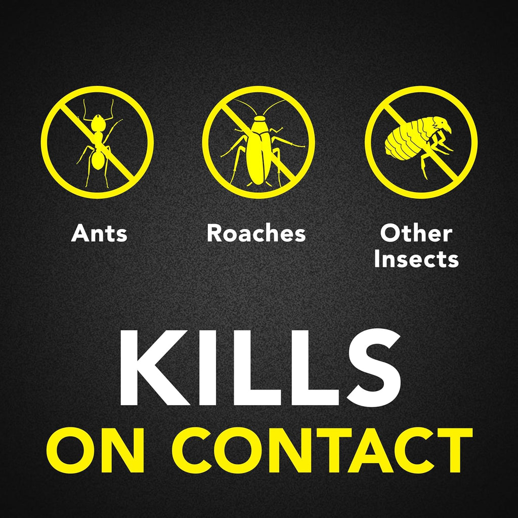 Raid Ant & Roach Killer Spray - Long-Lasting Lemon Scent Formula for Effective Bug Control, 17.5 oz