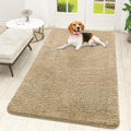OLANLY Dog Door Mat - Absorbent Non-Slip Chenille Mat for Muddy Paws | 59x32 Inches, Beige