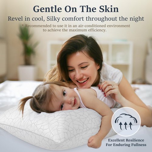 COZSINOOR Bed Pillows Queen Size - Breathable Premium Down Alternative Pillows Set of 2 for Side, Back, and Stomach Sleepers Hotel Quality Fluffy Soft Microfiber Fill Skin-Friendly