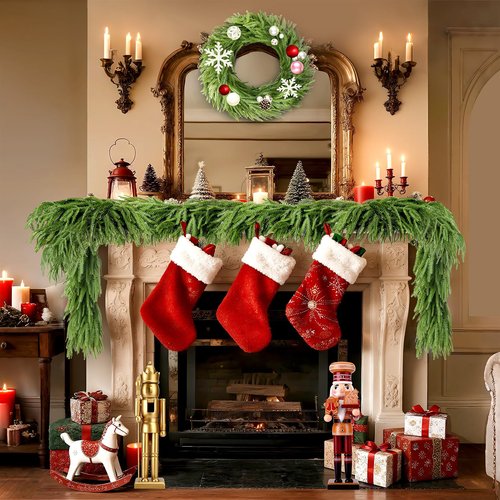 ARGCONNER Christmas Nutcracker Soldier, 14 Inch Gingerbread Wooden Festive Nutcracker Figures Christmas Decor for Holiday Tabletop or Mantel Display