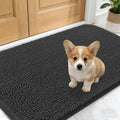 OLANLY Dog Door Mat - Absorbent Non-Slip Washable Doormat for Muddy Paws | 24x16 Dark Grey