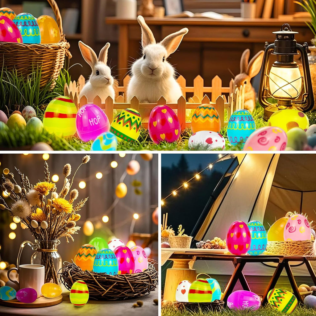 Skiennix 7Ft Fairy Lights - 12 Pack Battery Operated 20 LED Easter String Lights for Spring Decor