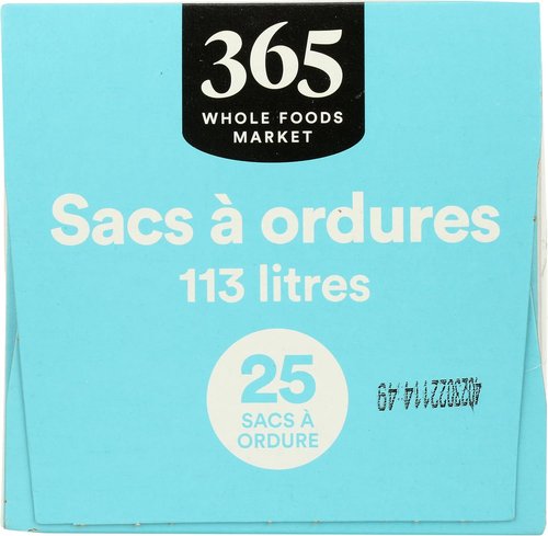 365 by Whole Foods Market - Flextra Strength 30 Gallon Drawstring Trash Bags | 25 Count Pack