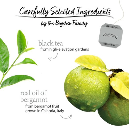 Bigelow Tea Earl Grey Black Tea - Flavored, Kosher, 20 Bags, 1.18 Ounces (Pack of 6)
