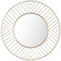 Safavieh 32.9-Inch Round Fonna Wall Mirror, Gold