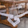 Clear Vinyl Tablecloth Protector Transparent Lace Trim Table cloth – Waterproof, Stain-Resistant,Plastic Cover Decorative – Perfect for Weddings, Parties, and Home Decor (60 x 120 Inch Rectangular)