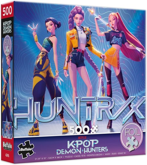 Buffalo Games – Kpop Demon Hunters Jigsaw Puzzle | 500 Piece Foil-Finish, Colorful Artwork for Adults