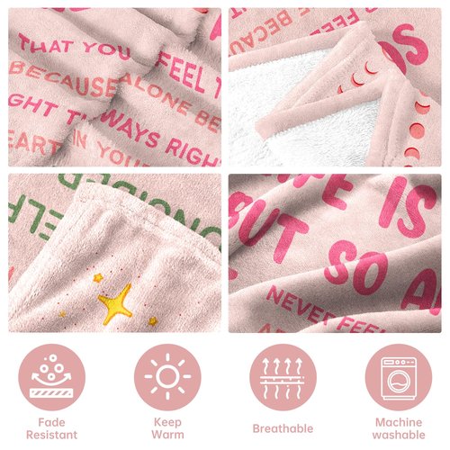 Niyewsor Sister Gifts, Sister Birthday Gifts Blanket, Gift for Big Sisters on Mothers Day, Christmas, to My Sis Life is Tough Soft Throw Blanket, 60" x 50"