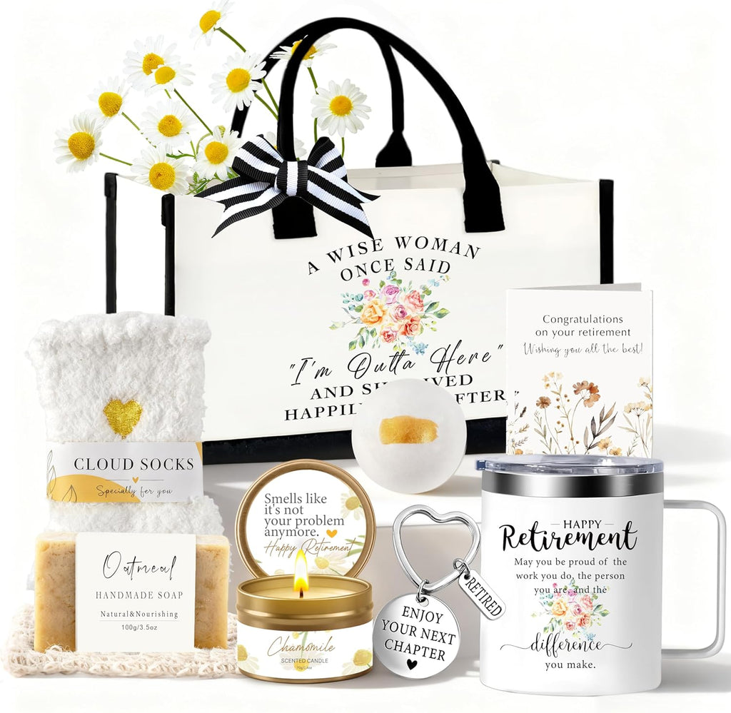 Retirement Gift for Women 2026, Best Retirement Gifts for Women Coworker Teacher, Happy Retired Ideas Gifts for Grandma Nurses Mom Friends Coworkers Farewell Leaving Going Away Gift