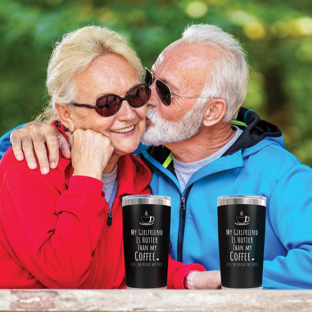 KLUBI You're The Best Thing I Found On The Internet Black Tumbler 14 Ounce - Husband Birthday Gift from Wife, Funny Romantic Cup, Anniversary Present for Men, Boyfriend Gifts, Presents For Him