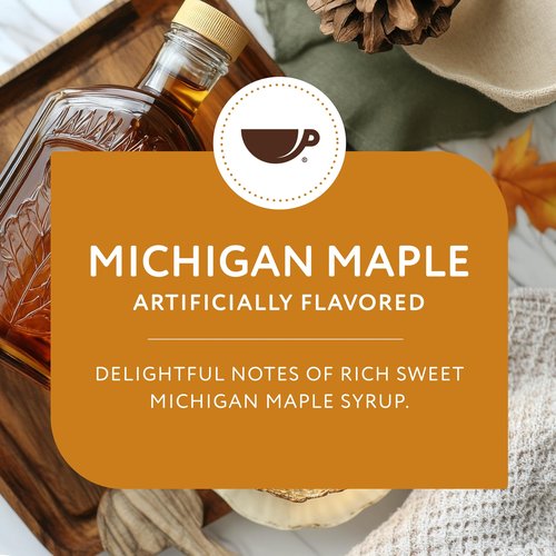 Paramount Roasters Michigan Maple Coffee, 12oz Ground | Medium Roast Arabica Coffee | Roasted in Michigan by Paramount Coffee Company