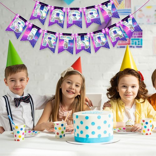 Hahafelt Kpop Theme Birthday Decorations, Happy Birthday Banner Anime Themes Korean Kpop Theme Party Supplies for Fan Meeting, Party (Stage)