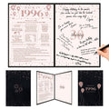 Crenics 30th Birthday Decorations for Her or Women, Black Pink Back in 1996 Poster, 30th Birthday Guest Signature Book, Awesome 30 Anniversary Birthday Gifts