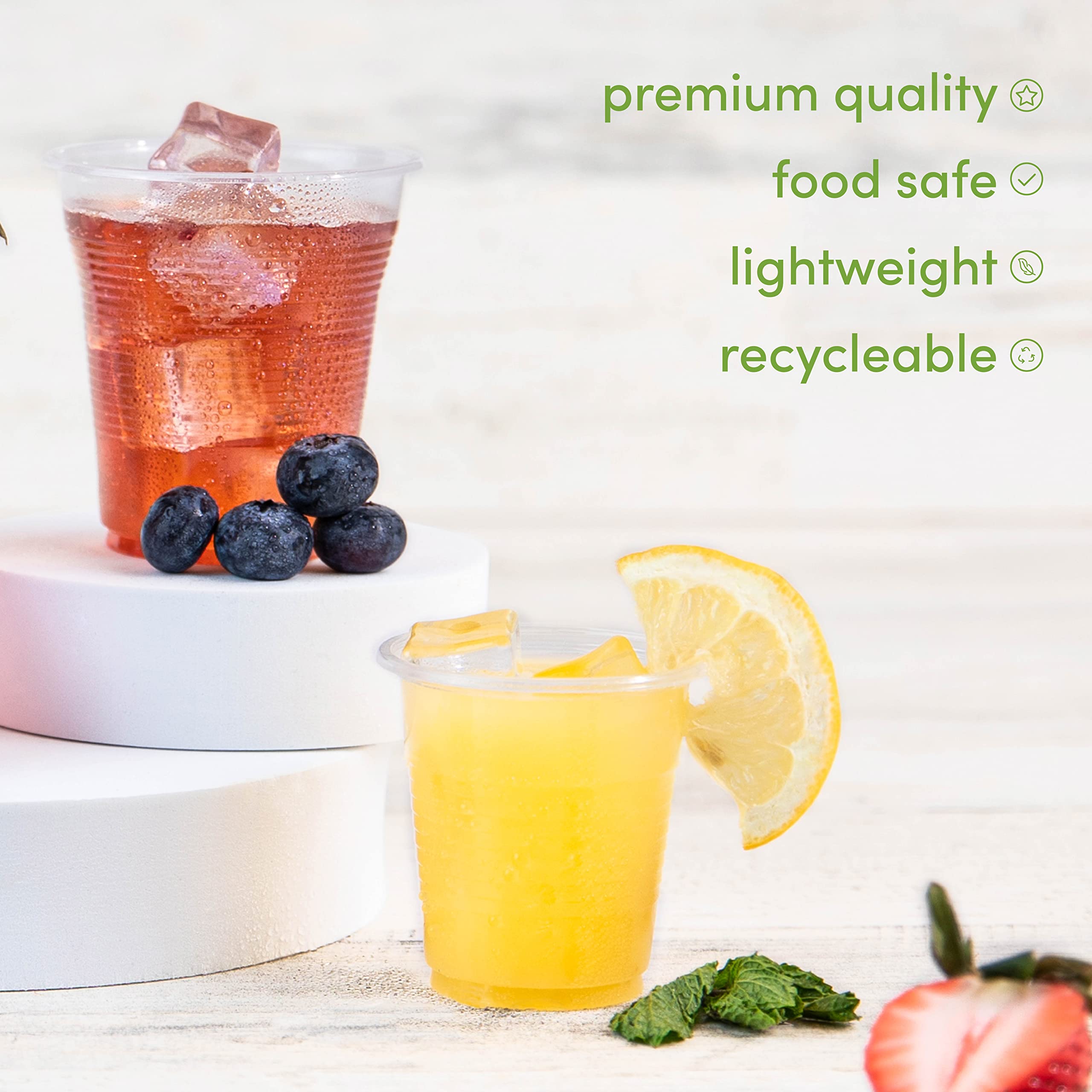 Framo 5 Oz Clear Plastic Cups, for Any Occasion, Disposable Transparent Ice Tea, Juice, Soda, and Coffee Glasses for Party, Picnic, BBQ, Travel, and Events 500