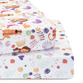 TILLYOU Baby Crib Sheets - Super Soft Toddler Bed Sheets, 2-Pack for Standard Crib Mattress 28x52in | Animal Graffiti