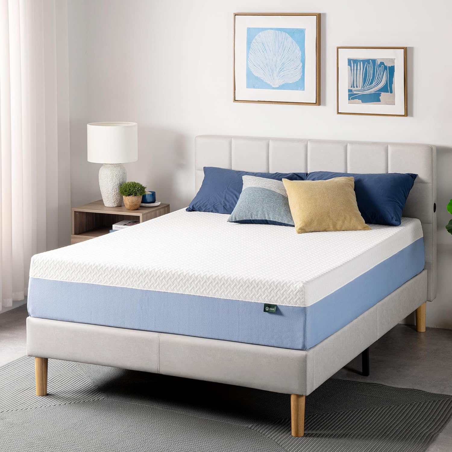 Zinus 12 Inch Full Memory Foam Mattress - Cooling Comfort, Fiberglass Free, Medium Feel, Safe Materials