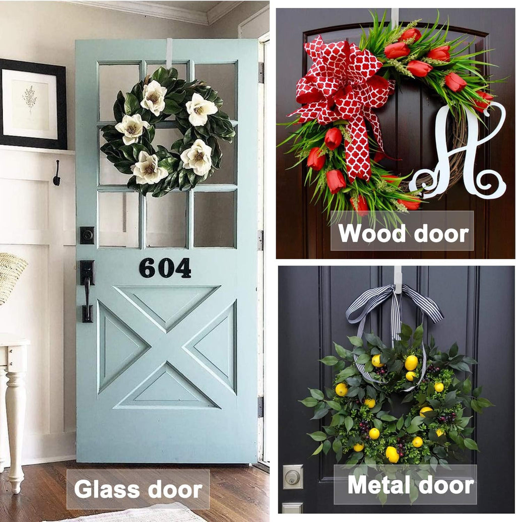 Adjustable Wreath Hanger by [Brand Name] - Over The Door Hook for 15 to 25 Inches | Holds Up to 20 lbs