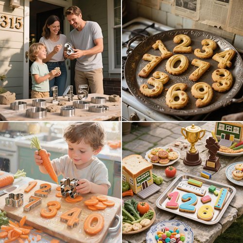 9PCS Number Cookie Cutters Set,Stainless Steel Birthday Numbers 0-8(6 Reverses to 9),3Inches Cookie Fondant Dough Numbers Kitchen Baking,for Birthday wedding family gathering Halloween Christmas Party