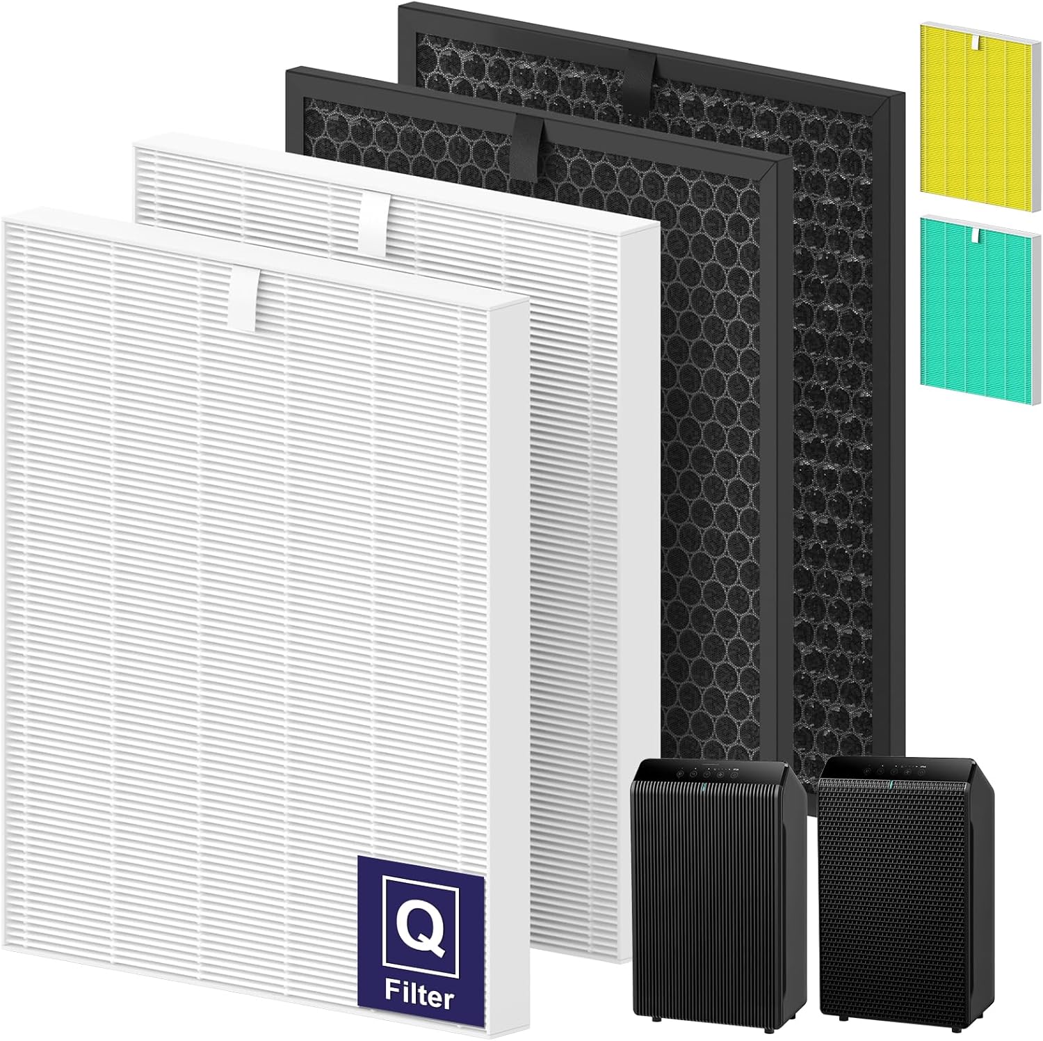 Winix Filter Q - Replacement HEPA & Carbon Filters Combo Pack for 5510/5520 Air Purifiers | 2 HEPA & 2 Carbon Filters