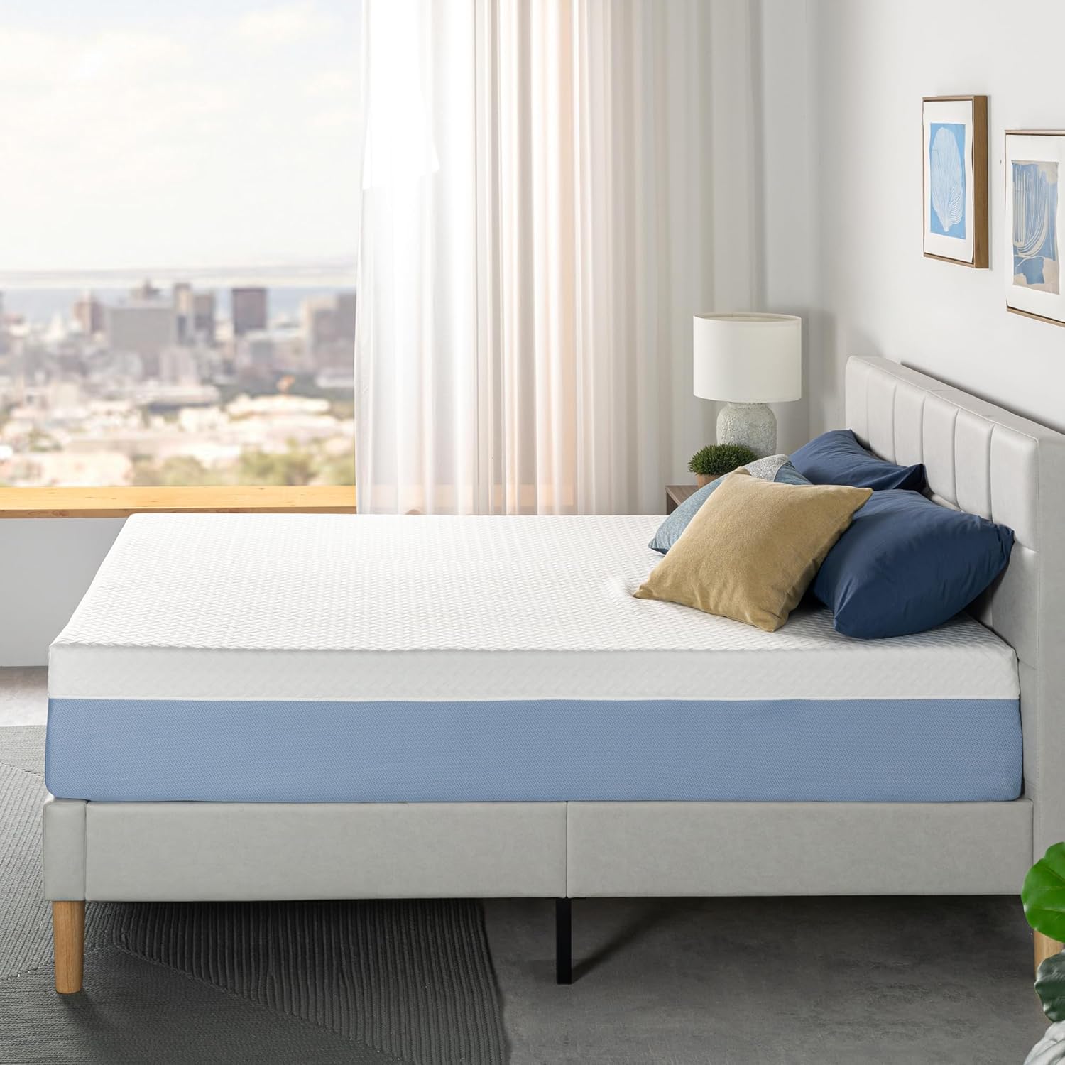 Zinus 12 Inch King Memory Foam Mattress - Cooling, Medium Feel, Breathable & Fiberglass Free
