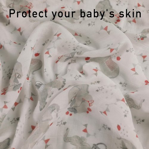 Graceful Muslin Baby Burp Cloths - Large 27 x 27 Inches, 6 Pack for Newborns in Elegant Colors