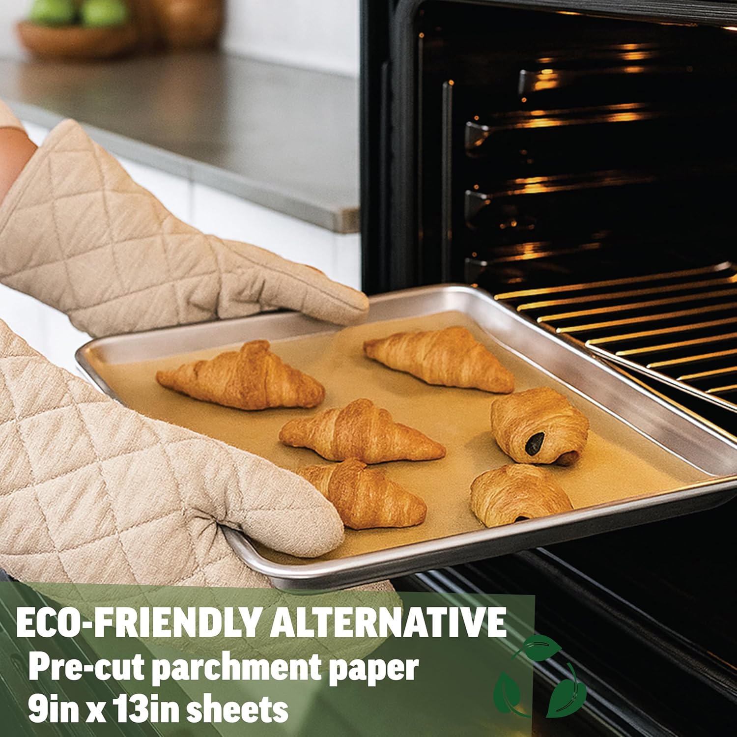 Zenlogy Parchment Paper - Unbleached, Non-Stick, High Heat | 200 Pre-Cut Sheets for Baking & Roasting