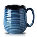 HASENSE Coffee Mug, 20 oz Ceramic Coffee Cup for Men and Women, Large Coffee Mug for Latte Coffee Tea Soup for Office and Home, Dishwasher and Microwave Safe, 1 PCS (Blue)