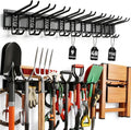 ELEAD Heavy Duty Garage Tool Organizer - 9 Pairs Wall Mount Hooks | 48 Inches, 730 lbs Capacity for Garden & Yard Tools