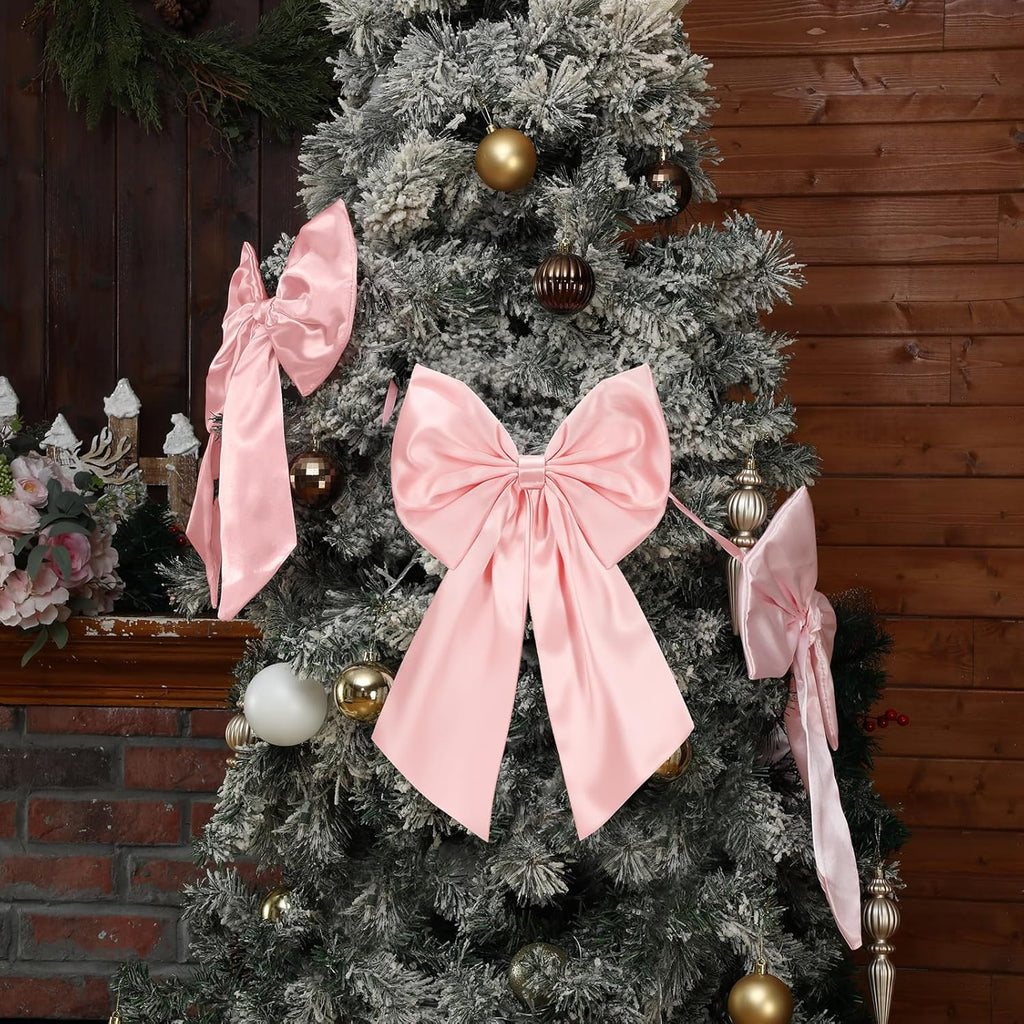 Suncalla 6 FT Pink Valentine's Day Bow Garland - Pre-Strung Party Banner for Weddings & Showers