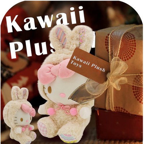 COAQAC Kawaii Cartoon Bunny Cross-Dressing Series Plush,Rabbit Stuffed Cute Soft Doll Toys, Plush Pillow Stuffed Animals Toy Birthday Gifts for Girls Kids (Large)