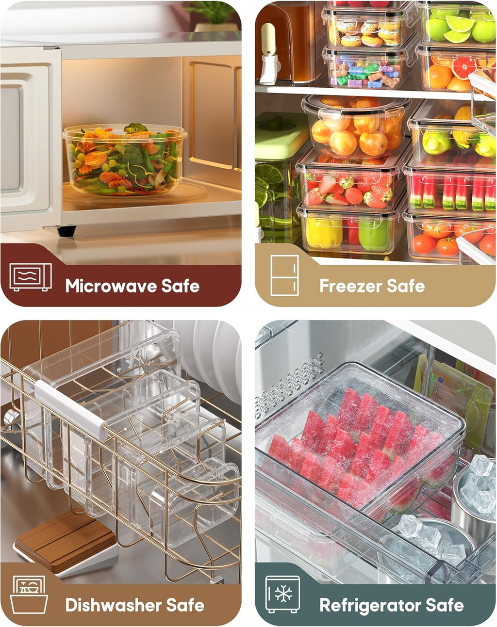 Skiennix 60 PCS Food Storage Containers Set - Airtight & Leak Proof, BPA-Free, Microwave Safe, Extra Labels Included