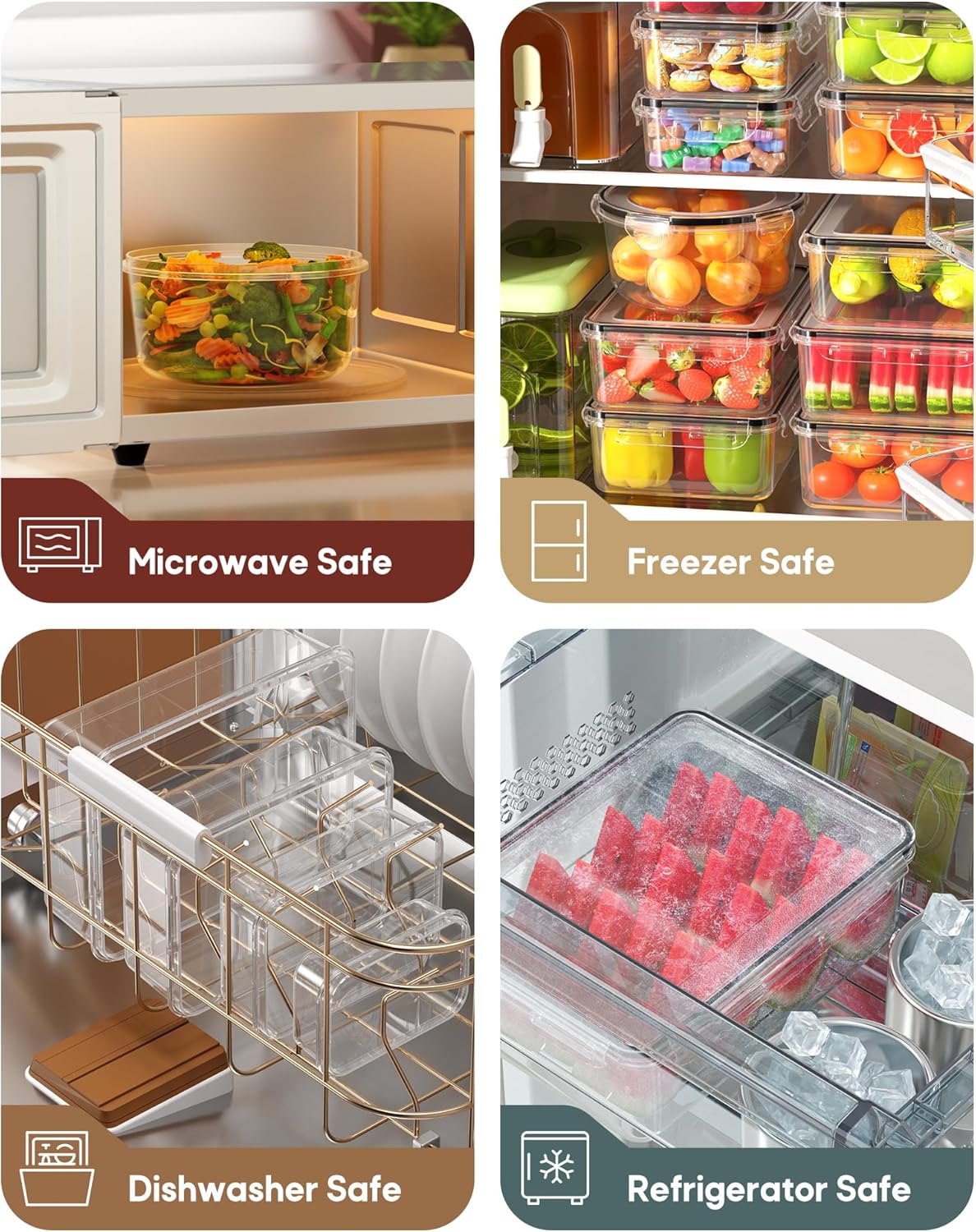 Skiennix 60 PCS Food Storage Containers Set - Airtight & Leak Proof, BPA-Free, Microwave Safe, Extra Labels Included