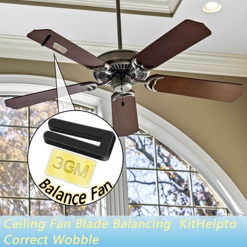 16 PCS Ceiling Fan Blade Balancing Kit, 4 Set Ceiling Fan Balancing Kit Including 4 pcs Plastic Fan Balancing Clips and 12 pcs Metal Self-Adhesive 3G Weight for Ceiling Fan Weight Balancing